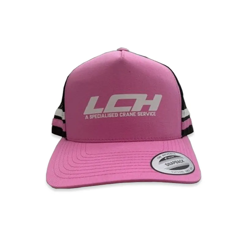 Genuine Flexfit Yupoong Truckers Black & Pink Cap