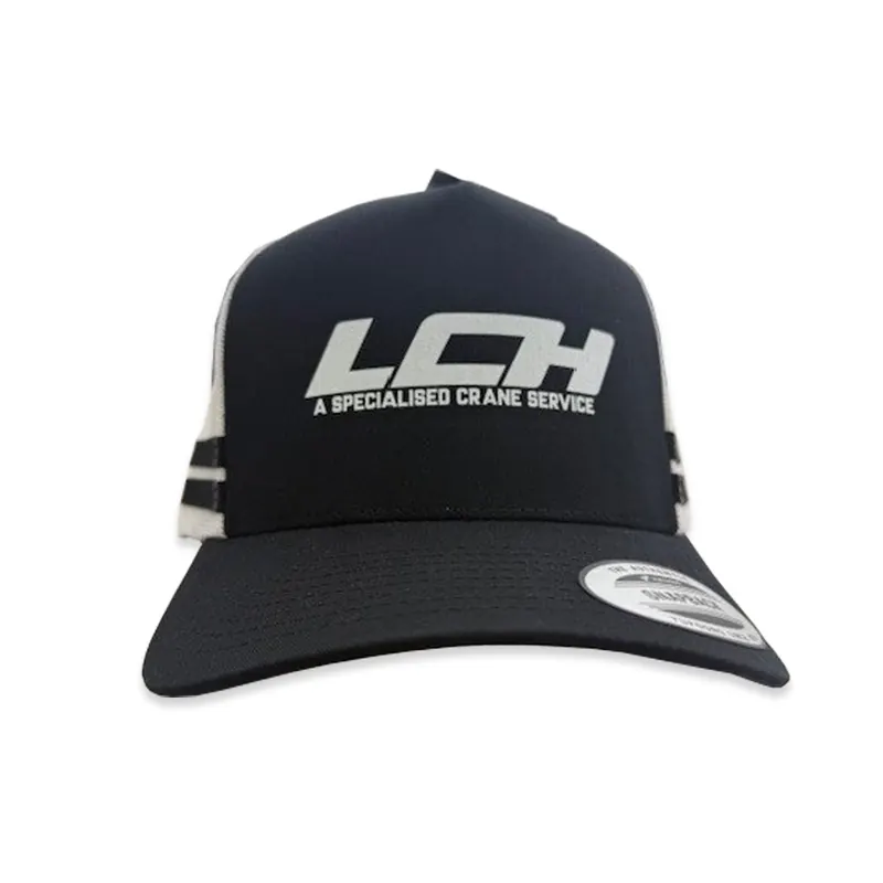 Genuine Flexfit Yupoong Truckers Black & White Cap