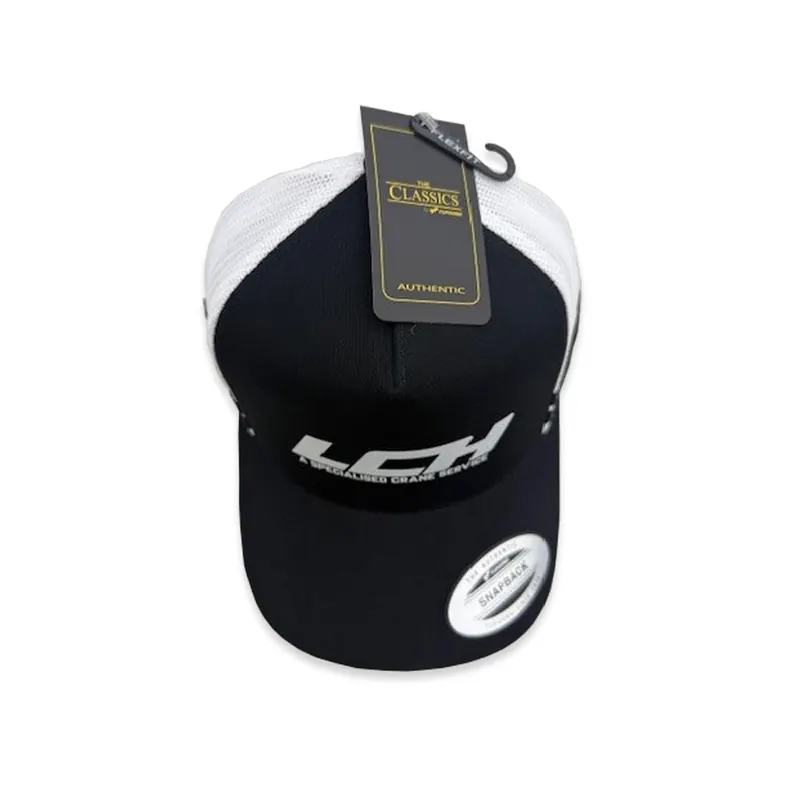 Genuine Flexfit Yupoong Truckers Black & White Cap