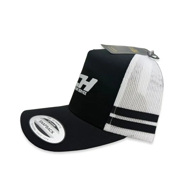 Genuine Flexfit Yupoong Truckers Black & White Cap