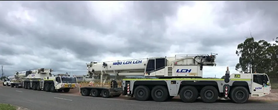 LCH all terrain crane on the road
