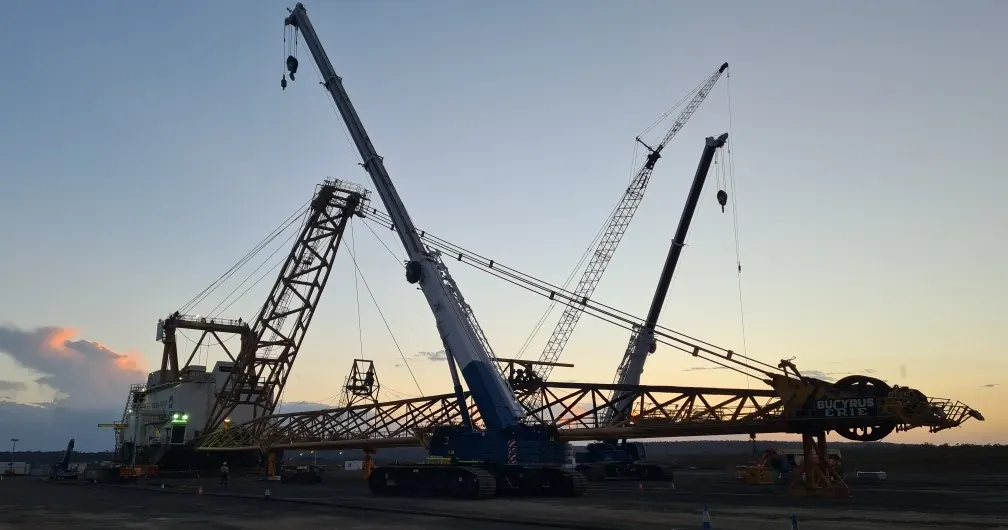 LCH cranes on site at dawn