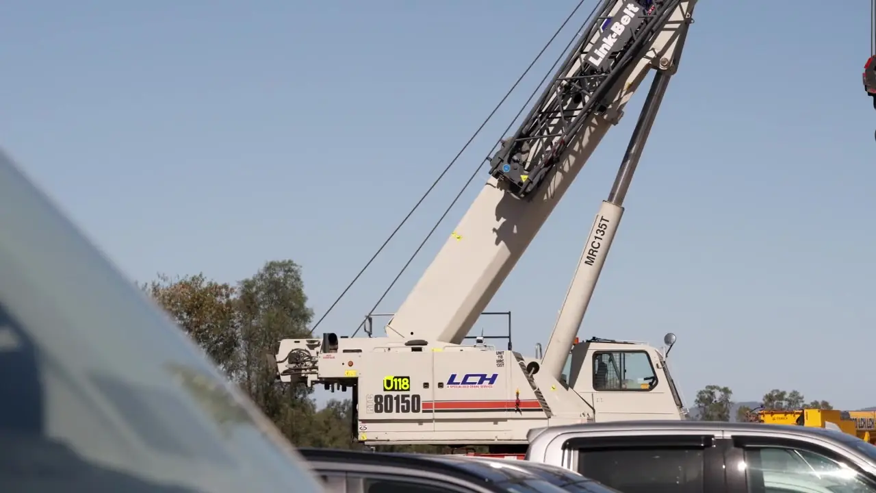 An LCH crane on site in Queensland